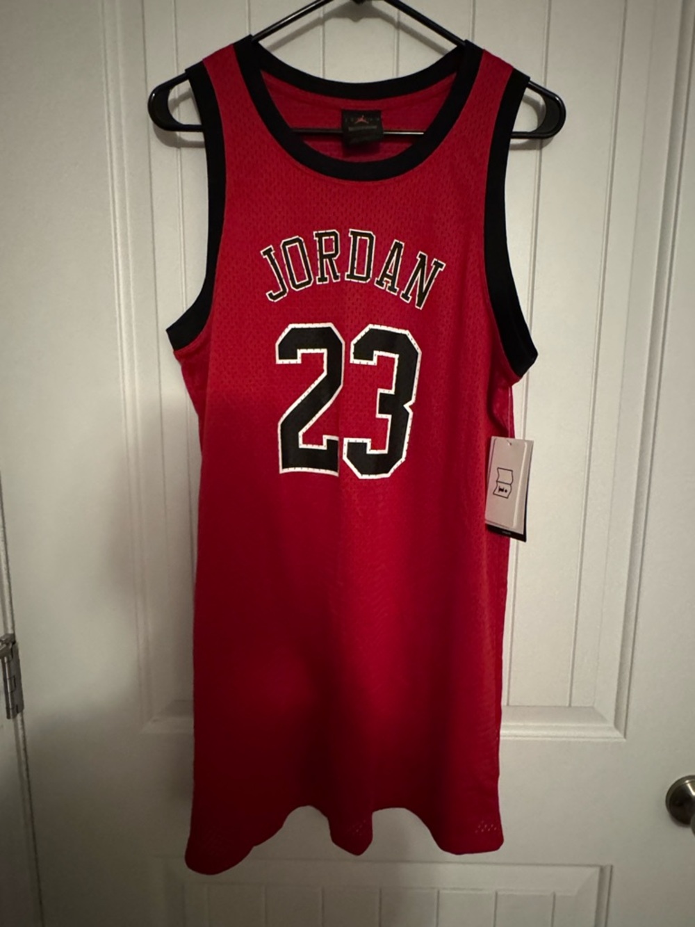 Jordan Women's Red Mesh Tank Dress — 23 Graphic - Picture 2 of 7